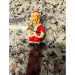 Christmas Golden Retriever Santa Dog Cheese Spreader Holiday Butter Knife Resin